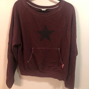 Hard Tail Burgundy Star Sweatshirt